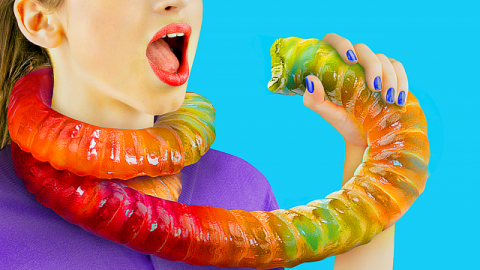 8 DIY Giant Candy vs Miniature Candy / Giant Gummy Worm