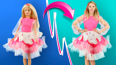  Last Minute DIY Halloween Costume Ideas! Barbie Outfit. Giant Squishy Ice Cream Bar Costume