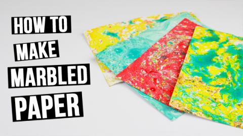  How to Make a Marbled Paper for Scrapbooking 