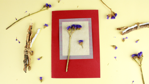  Hand Made Flower Scrap Card