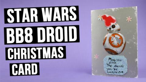  Handmade Star Wars BB8 Droid Christmas Card 